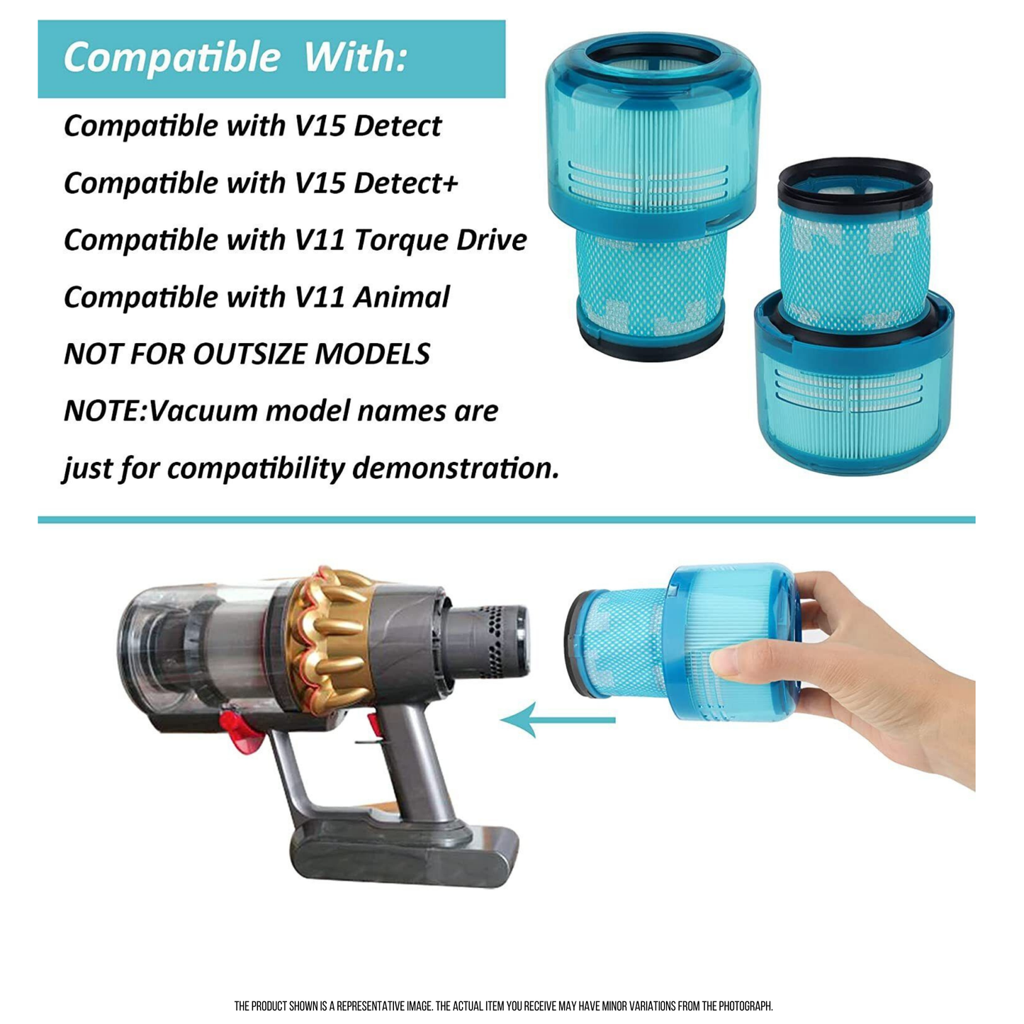 HEPA Filter For DYSON V15 Detect Stick Vacuum Cleaners