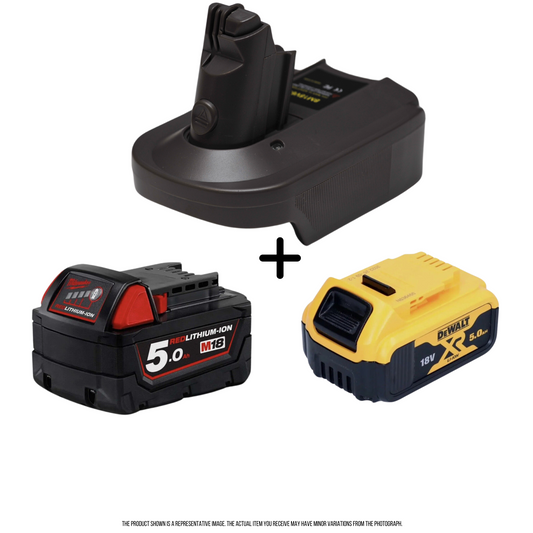 Battery Adapter For Makita Milwaukee Dewalt Bosch 18V Battery Convert To Dyson V6 V7 V8 - Vac Revive