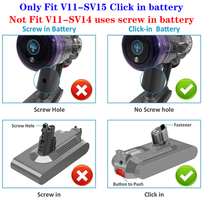 Genuine Dyson Click-in Battery For Dyson V11 & Dyson V15 vacuum cleaners- Used , 95%+ Health - Vac Revive